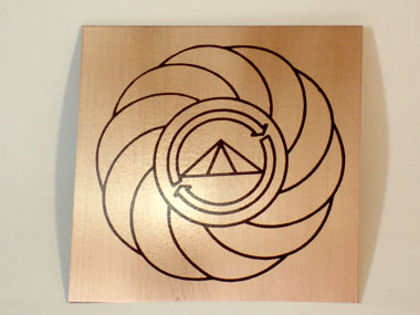 Gráfico de Cobre 10x10- Turbilhão com Prosperador