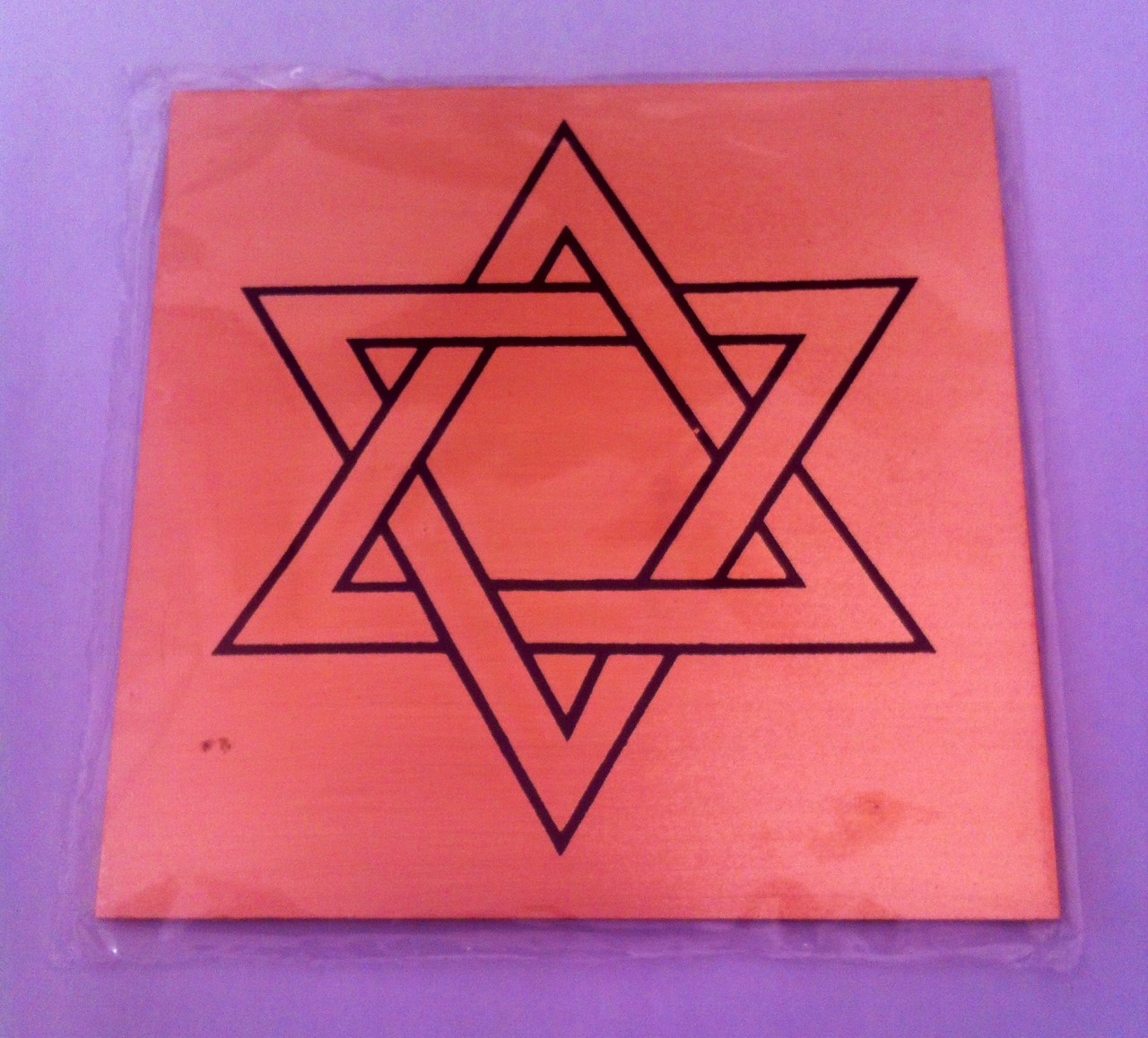 Gráfico de Cobre 10x10 - Estrela 5 pontas (Davi)