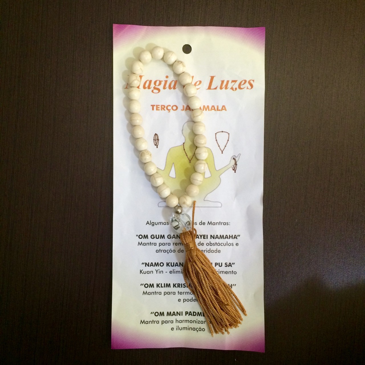 Pulseira Pedra Howlita 6mm com 27 contas